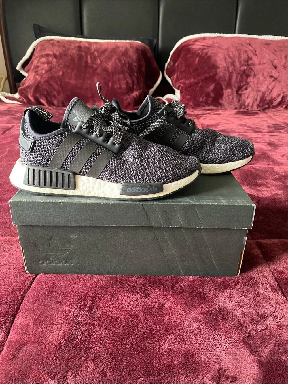 adidas NMD R1 Black/Grey Knit Sneakers